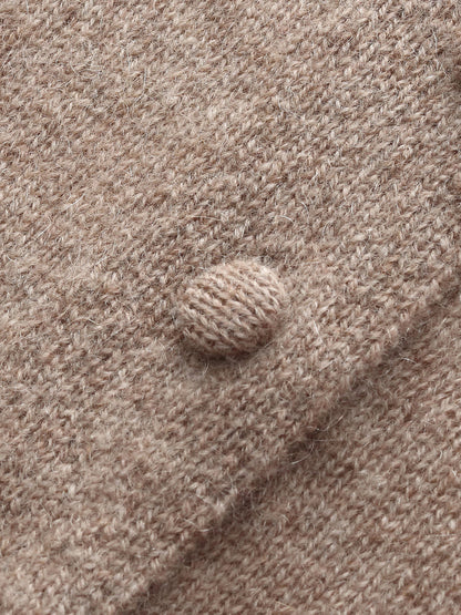 100% Cashmere Faux Two-Piece Women Cardigan