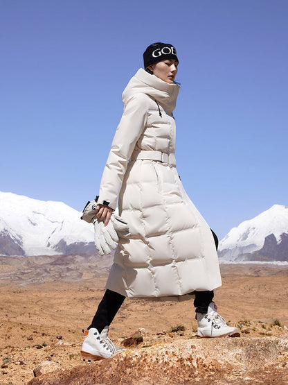 Long Hooded Goose Down Garment