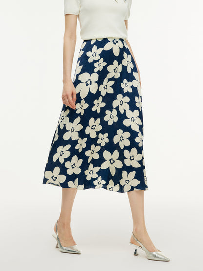 Floral Print A-Line Women Skirt