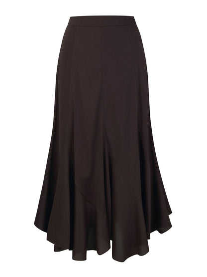 Cotton Blend High-Waisted Women Mermaid Skirt