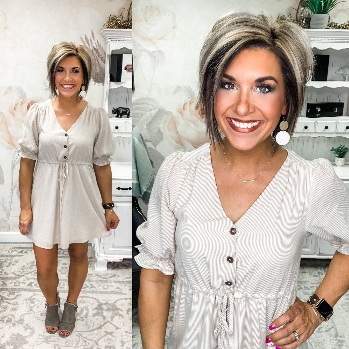 Just For Fun Dress - Natural