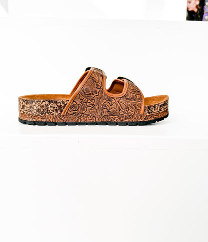 Morgana Western Sandal in Tan