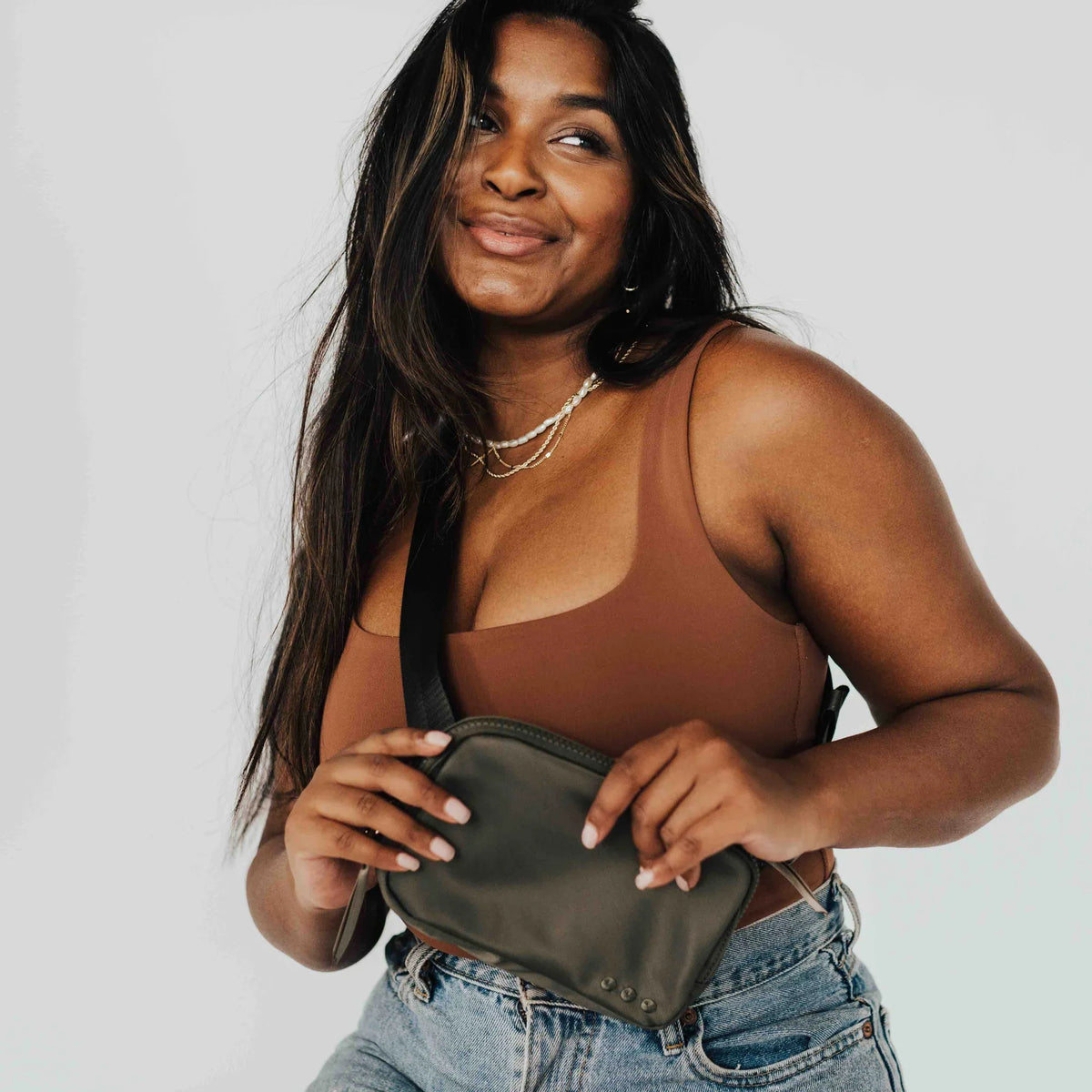 Nadya Nylon Bum Bag - Olive