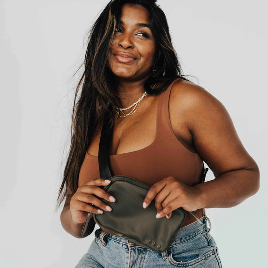 Nadya Nylon Bum Bag - Olive