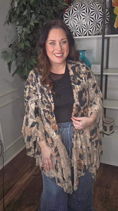 Origami - Leopard Lace Love Affair Cardigan