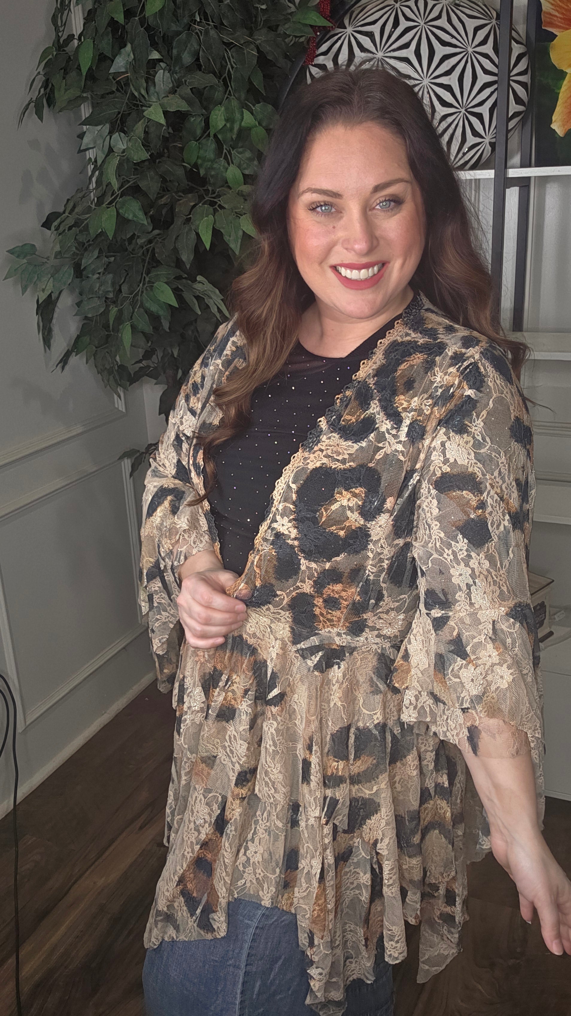 Origami - Leopard Lace Love Affair Cardigan