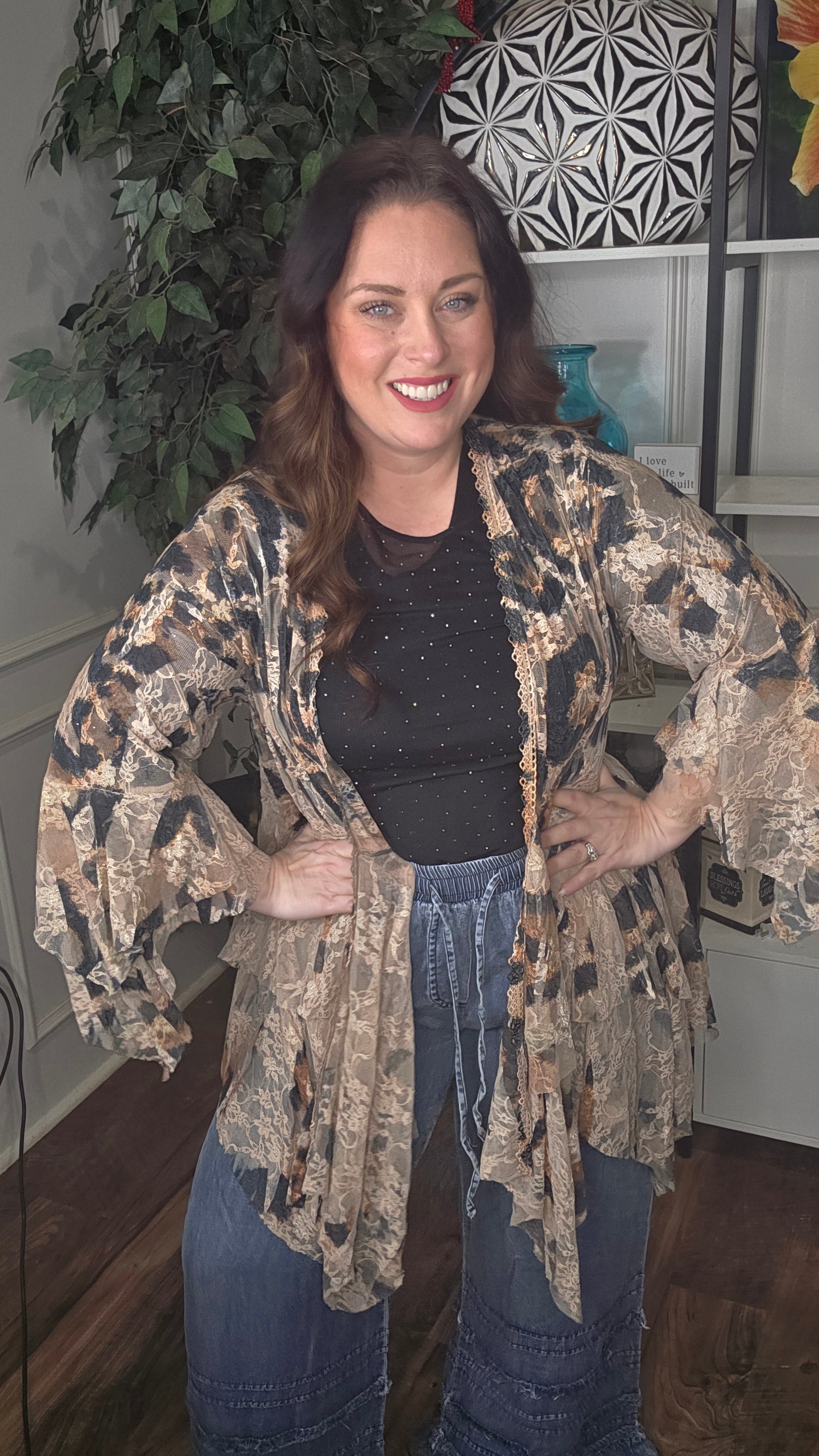 Origami - Leopard Lace Love Affair Cardigan