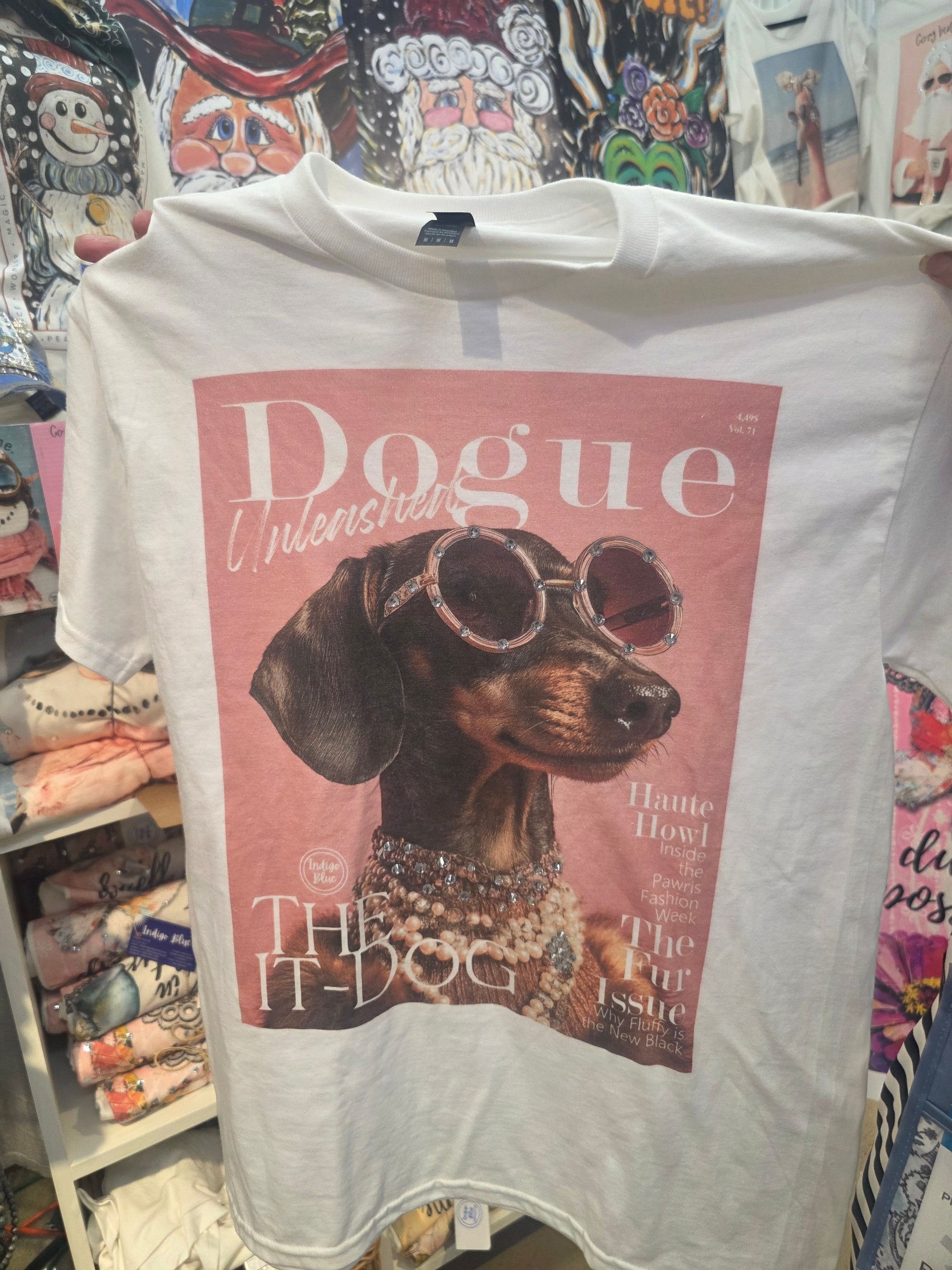 Dogue Magazine Rhinestone Graphic Tee