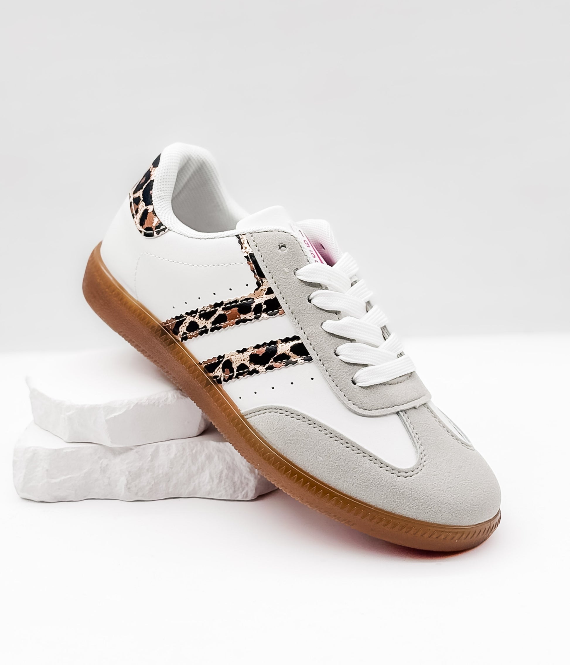 Stockholm Sneaker in White/Leopard